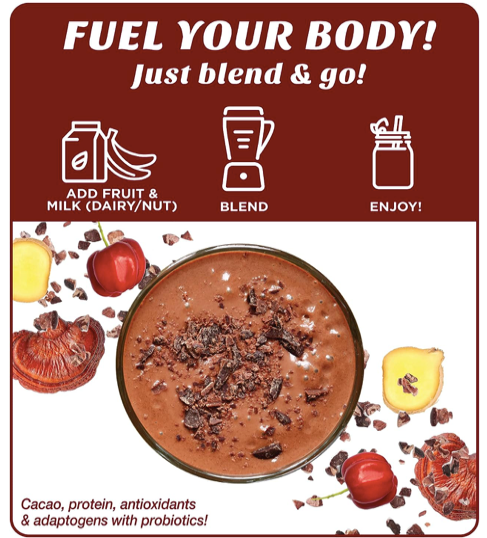 Organic Cacao Protein + Immunity Smoothie