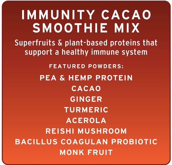 Organic Cacao Protein + Immunity Smoothie