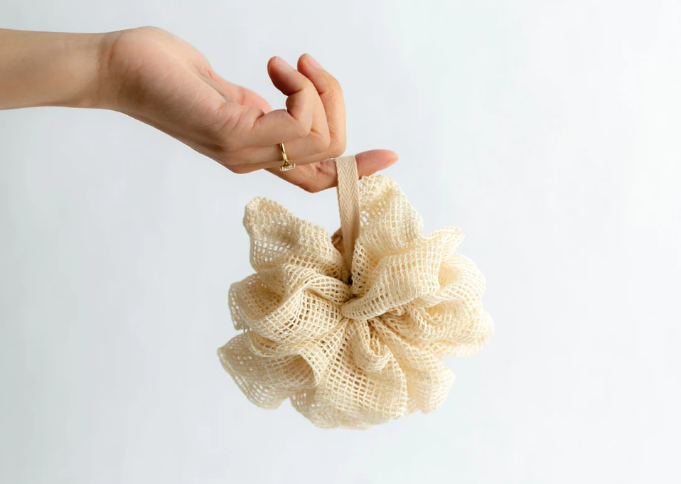 Organic Cotton Shower Pouf