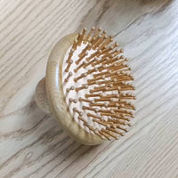 Natural Bamboo Scalp / Plastic Free Hair Massager Brush: Rounded