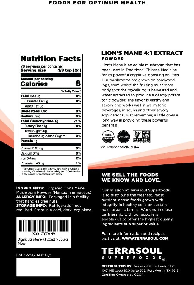 Lion's Mane 4:1 Extract Powder